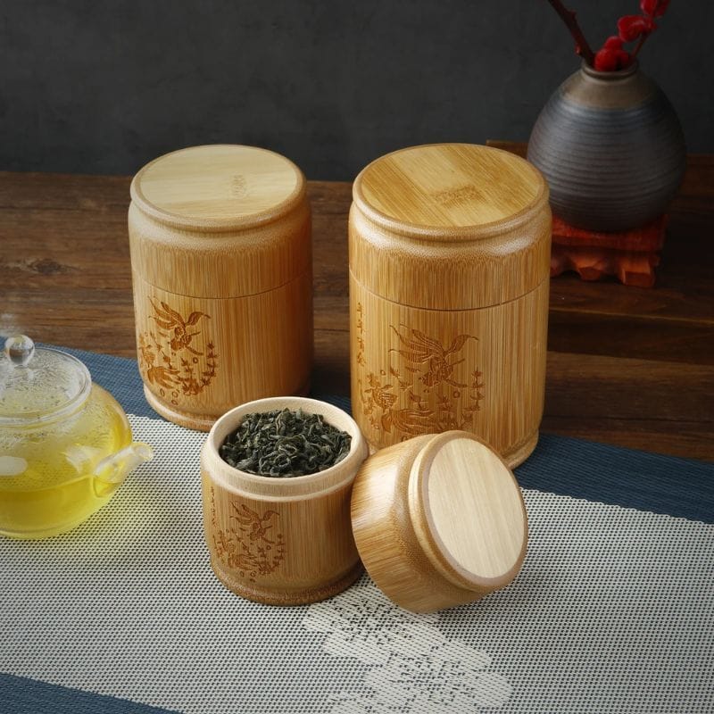 Boîte à Thé en Bois en Bambou
