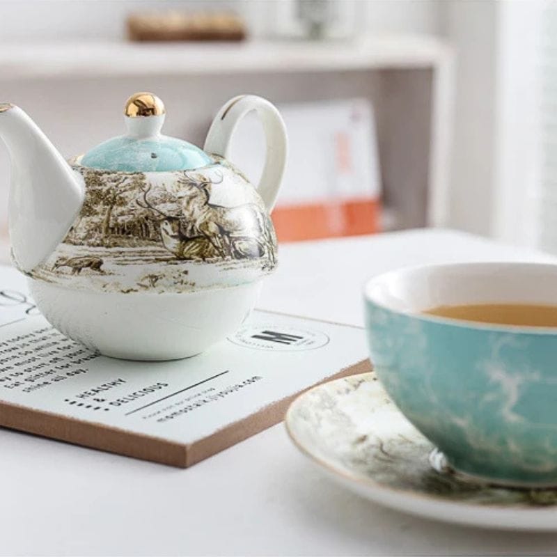 Ensemble Théière et Tasse en Porcelaine 250ML 250 ml