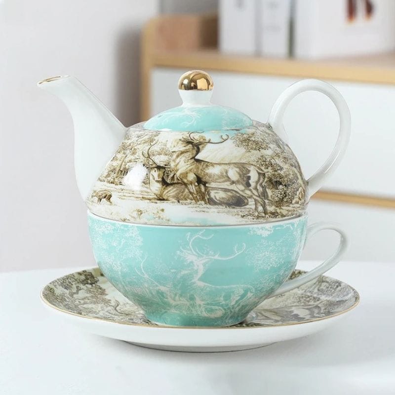 Ensemble Théière et Tasse en Porcelaine 250ML 250 ml
