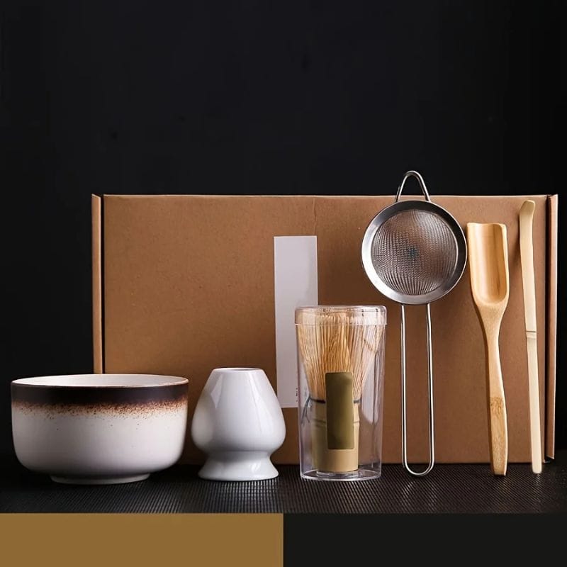 Kit Matcha Complet Service complet - 6 pièces / Ivoire Céramique