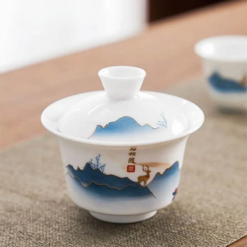 Service à Thé en Porcelaine 130ML Service complet - 8 pièces