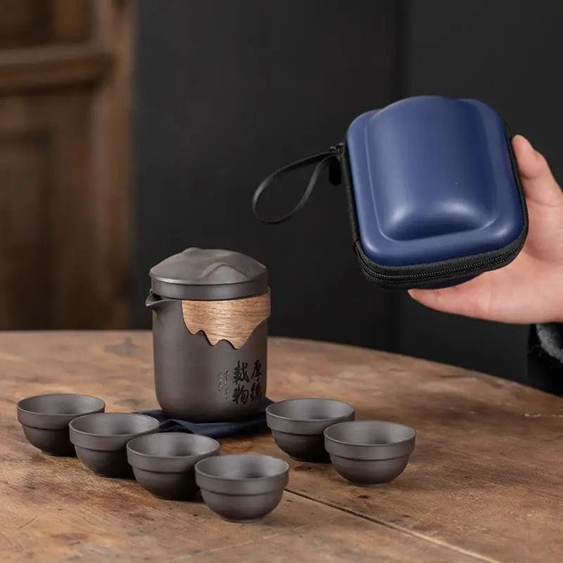 Set de Thé Chinois Nomade en Argile Pourpre