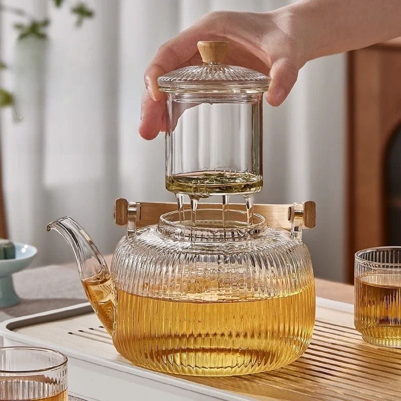 Théière 1L en Verre Borosilicate 1000 ml
