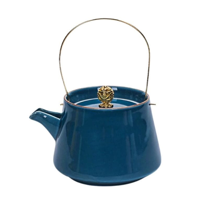 Théière Céladone Japonaise Bleu Pétrole