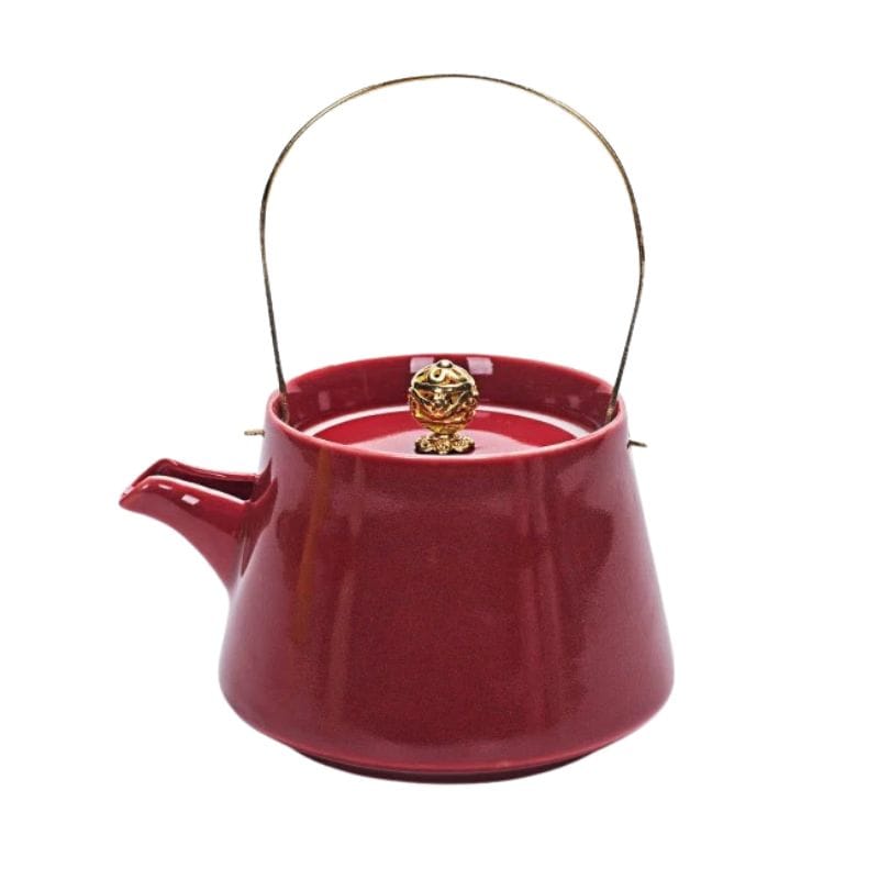 Théière Céladone Japonaise Rouge Bordeaux