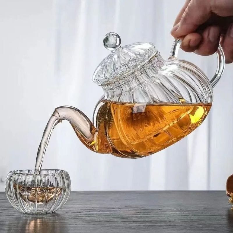 Théière Citrouille en Verre Borosilicate 600ML 600 ml