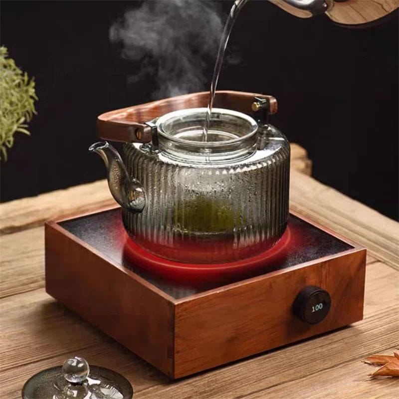 Théière Induction en Verre Borosilicate 1.2L