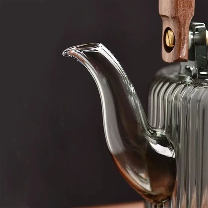 Théière Induction en Verre Borosilicate 1.2L