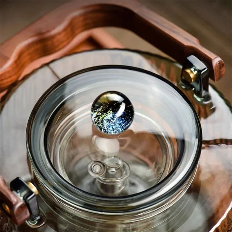Théière Induction en Verre Borosilicate 1.2L