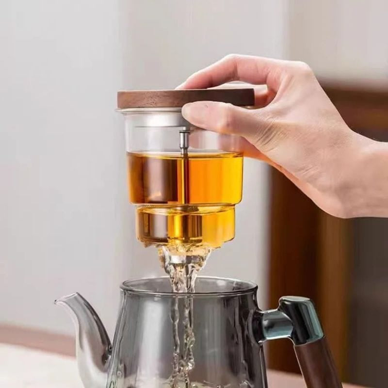 Théière Infusion Automatique en Verre 500ML Gray 500ML / 400-600ml