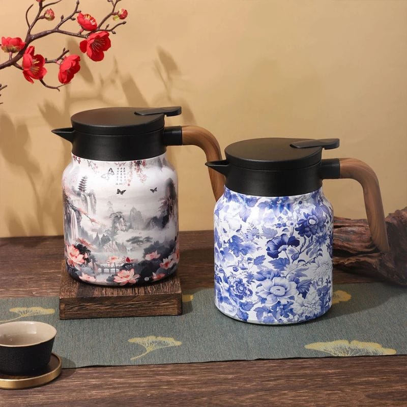 Théière Isotherme 1L en Acier Inoxydable