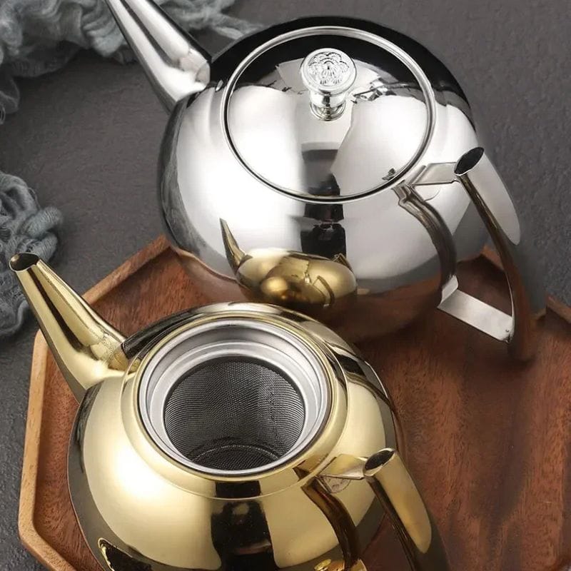 Théière Métal en Acier Inoxydable 1.5L