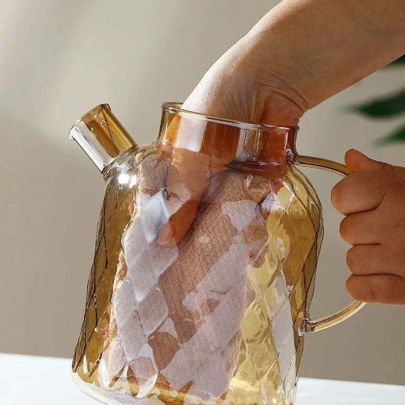 Théière Moderne en Verre Facetté 1L - 1.8L