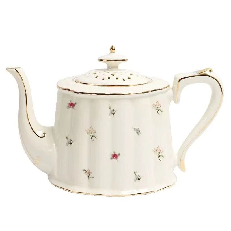 Théière Porcelaine Blanche 900ML 900 ml / Fleur des Champs