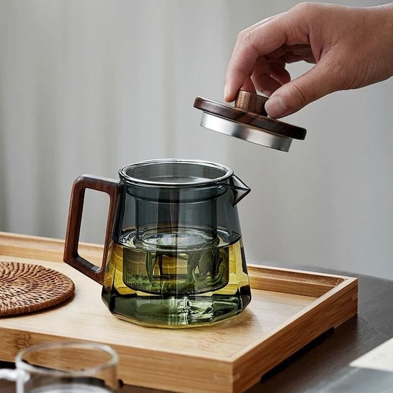 Théière Scandinave en Verre Fumé 500ML - 800ML