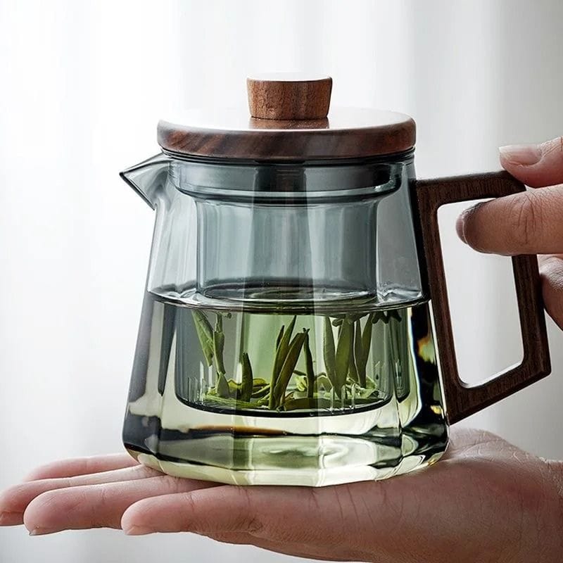 Théière Scandinave en Verre Fumé 500ML - 800ML