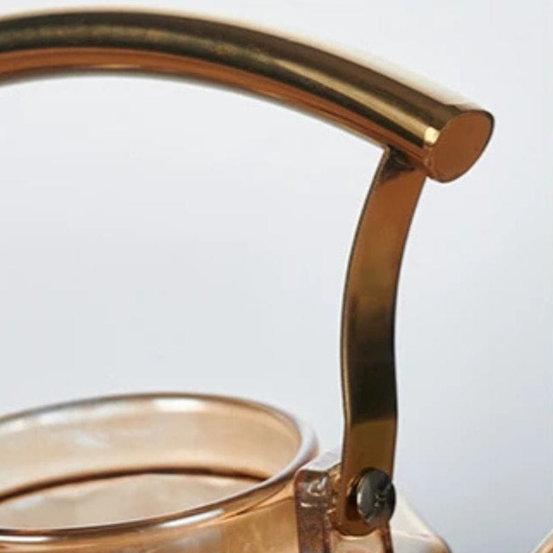Théière avec Passoire en Verre Facetté 1L