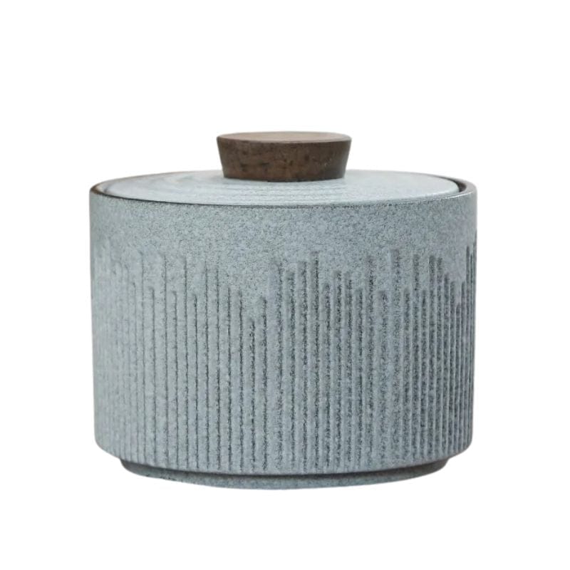 Boîte à Thé Design en Céramique Gris Céramique Clair