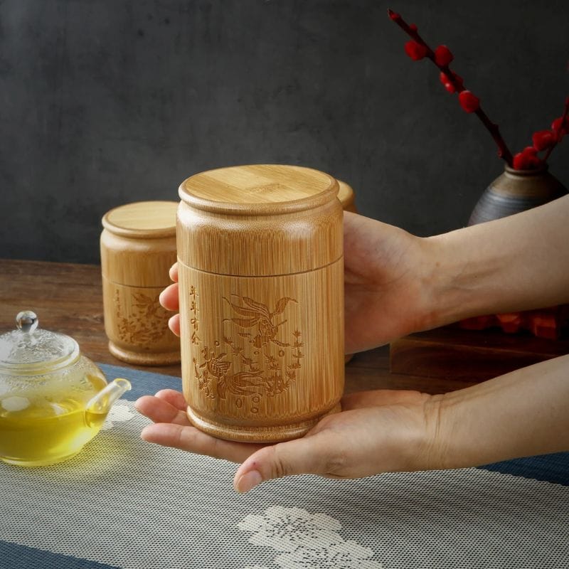Boîte à Thé en Bois en Bambou