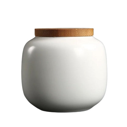 Boîte à Thé en Vrac en Céramique Blanc Mat