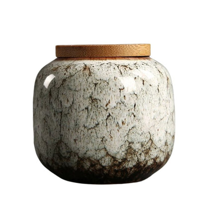 Boîte à Thé en Vrac en Céramique Ivoire Minéral