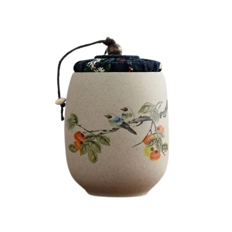 Boîte à Thé Washi en Céramique Branches d’Agrumes Sauvages