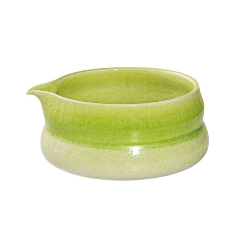 Bol Matcha Bec Verseur en Céramique 530ML Vert Forêt Profonde