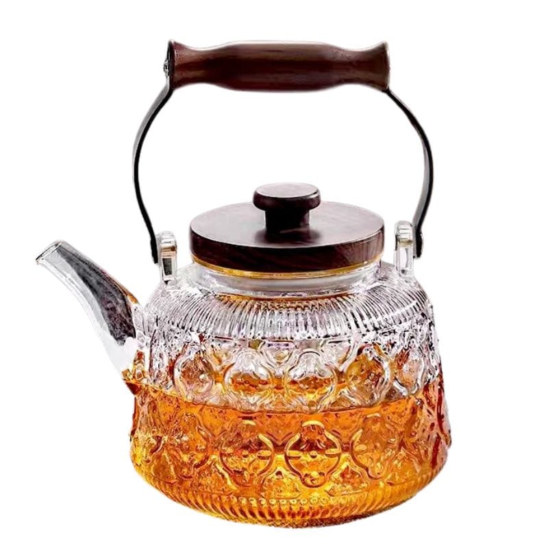 Bouilloire Théière 2 en 1 en Verre Borosilicate 1L 1000 ml / Verre Clair