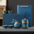 Coffret Service à Thé en Porcelaine 250ML Service complet - 6 pièces / Bleu Céladon