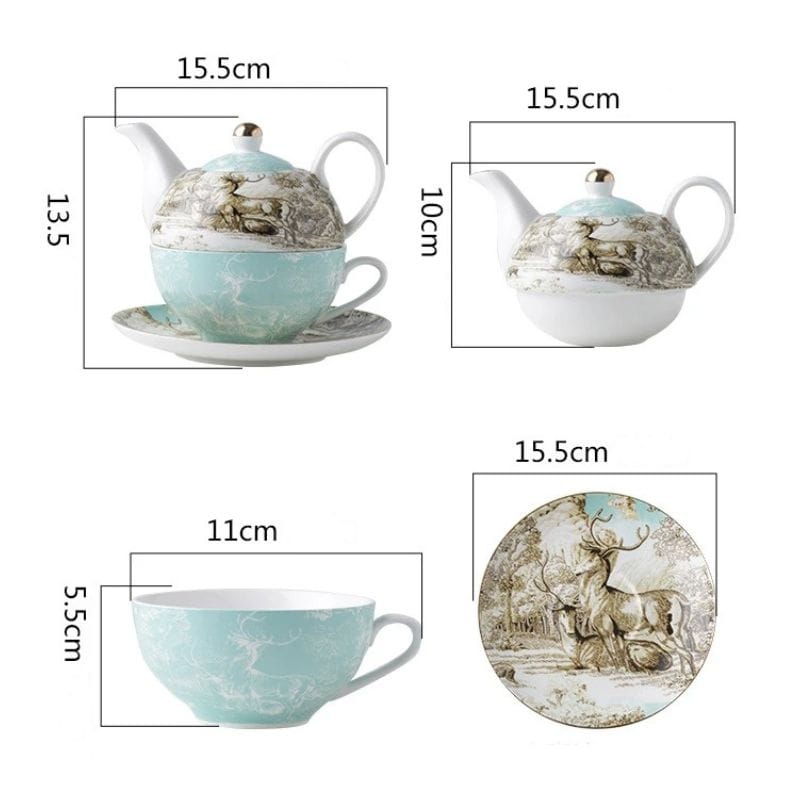 Ensemble Théière et Tasse en Porcelaine 250ML 250 ml