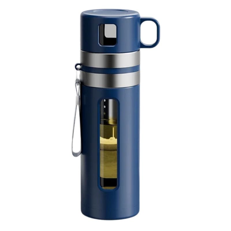 Gourde Infuseur Thé avec Tasse Intégrée 520ML 520 ml / Bleu Nuit