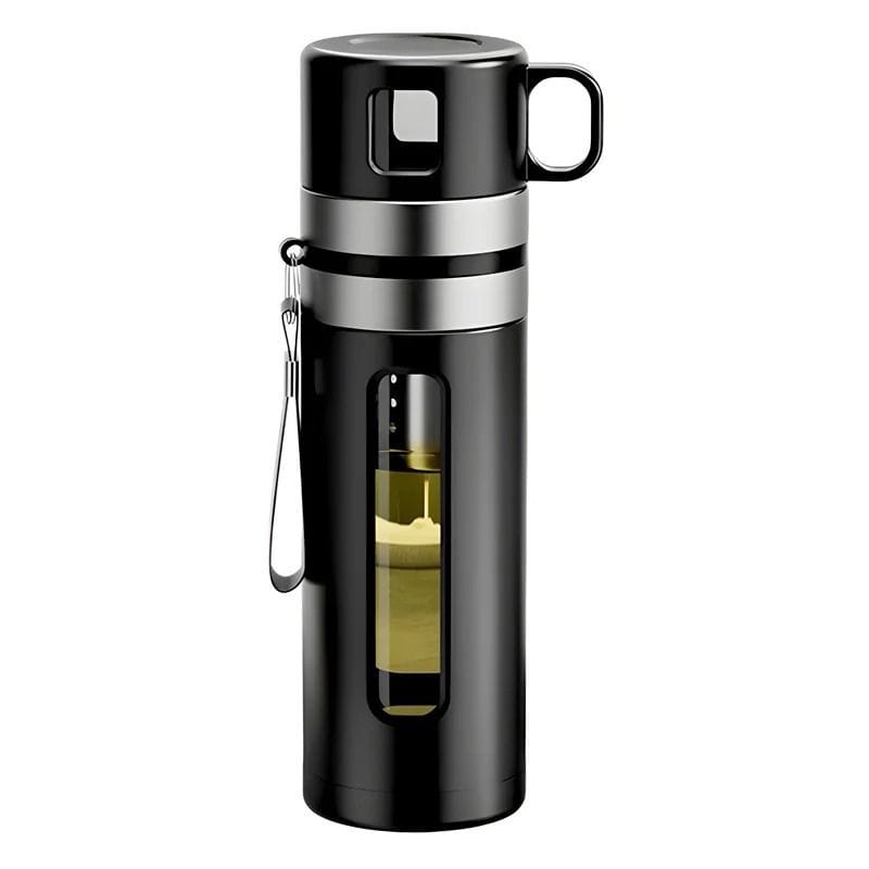 Gourde Infuseur Thé avec Tasse Intégrée 520ML 520 ml / Noir Onyx