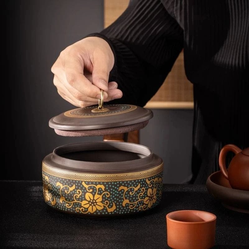 Grande Boîte à Thé en Argile 800ML