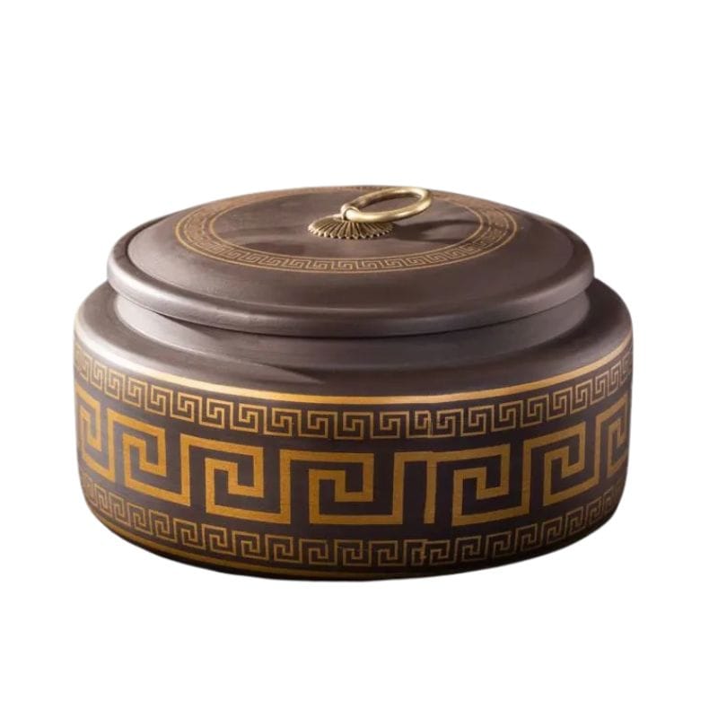 Grande Boîte à Thé en Argile 800ML 800 ml / Harmonie Dorée
