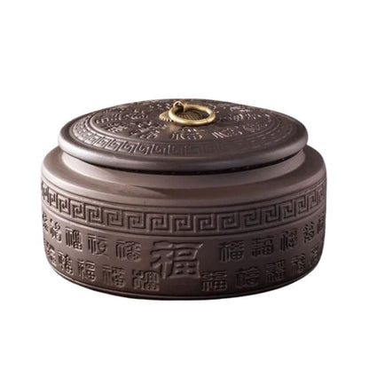Grande Boîte à Thé en Argile 800ML 800 ml / Sérénité Ancestrale
