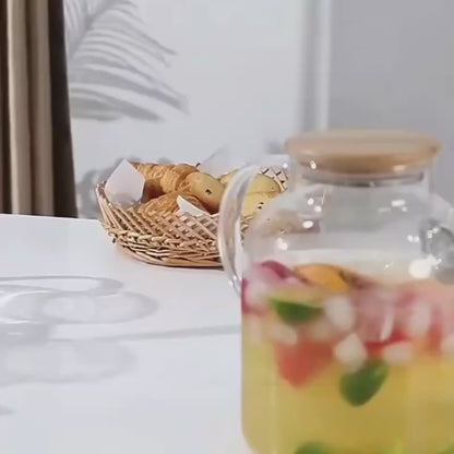 Théière Transparente en Verre Borosilicate 1L - 1.8L
