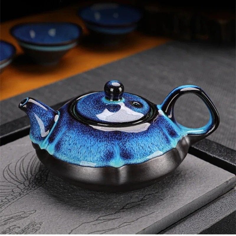 Service à Thé Bleu en Céramique 150ML Service complet – 5 pièces