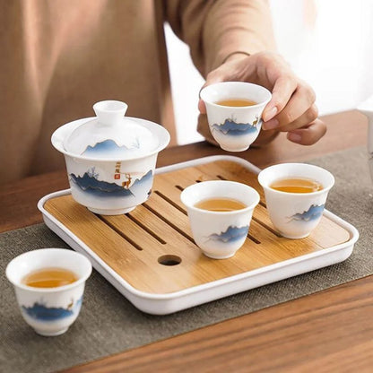 Service à Thé en Porcelaine 130ML Service complet - 8 pièces