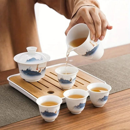Service à Thé en Porcelaine 130ML Service complet - 8 pièces