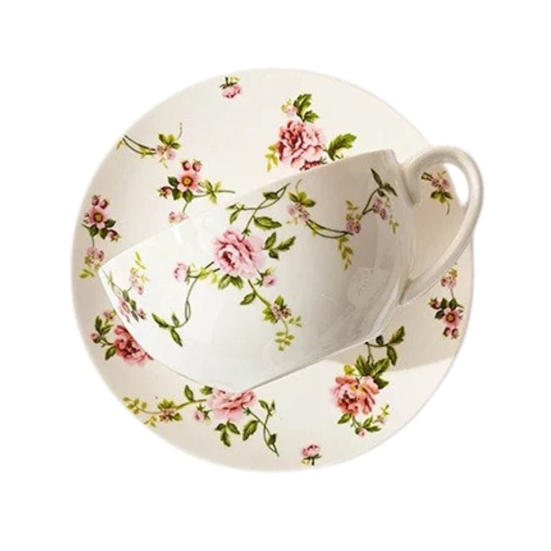 Service à Thé Individuel Fleuri en Porcelaine 480ML 480 ml