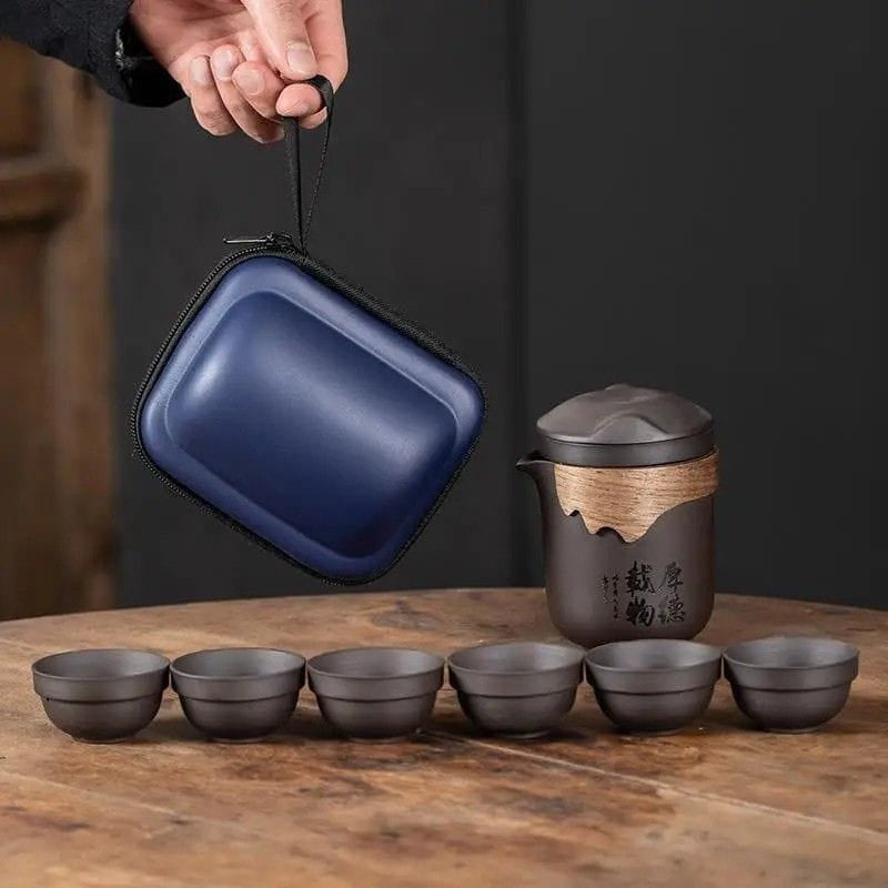 Set de Thé Chinois Nomade en Argile Pourpre