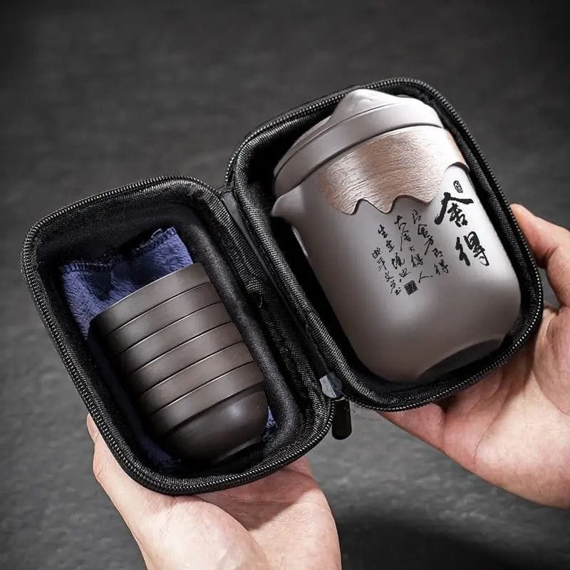 Set de Thé Chinois Nomade en Argile Pourpre