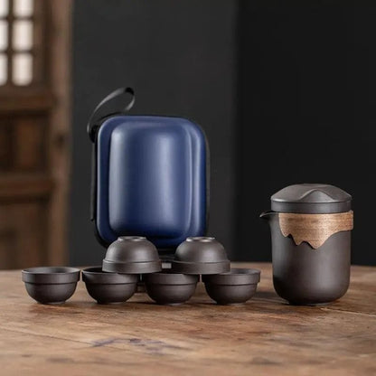 Set de Thé Chinois Nomade en Argile Pourpre Épure Céleste