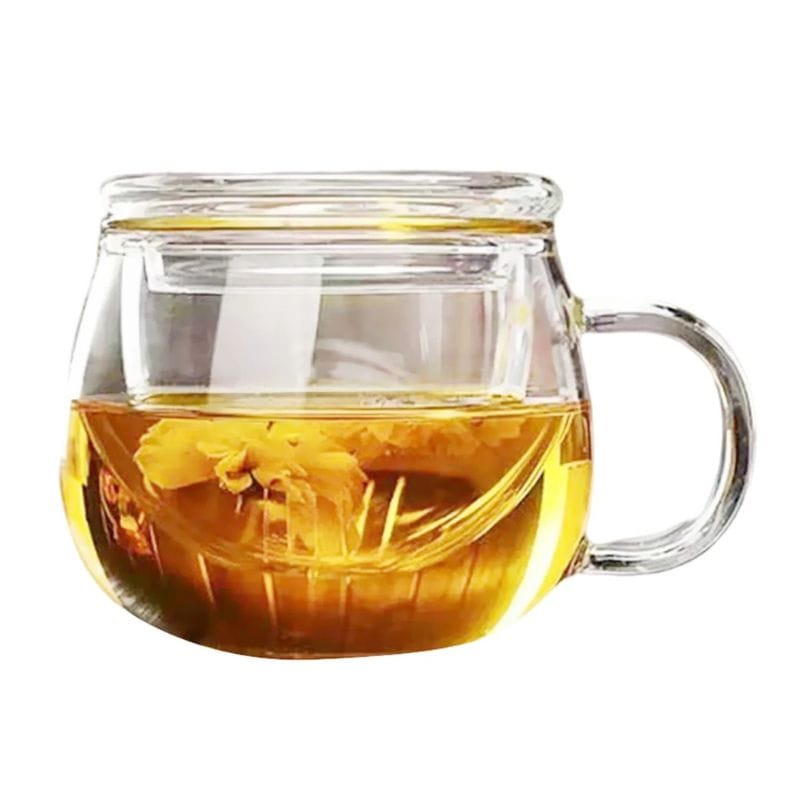 Tasse à Thé Transparente 350ML 350 ml / Couvercle Plat