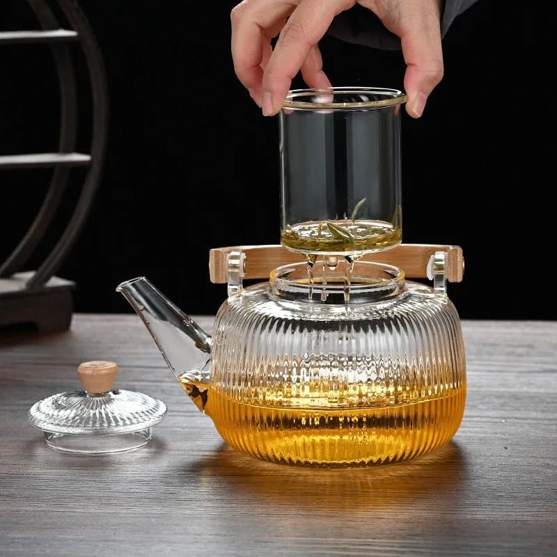 Théière 1L en Verre Borosilicate 1000 ml