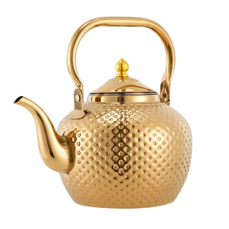 Théière 2L en Acier Inoxydable 2000 ml / Or Satiné
