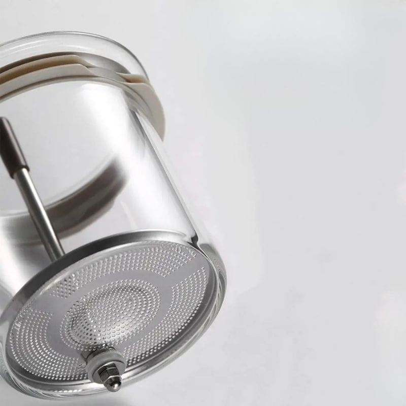 Théière à Piston Action en Verre Borosilicate 650ML