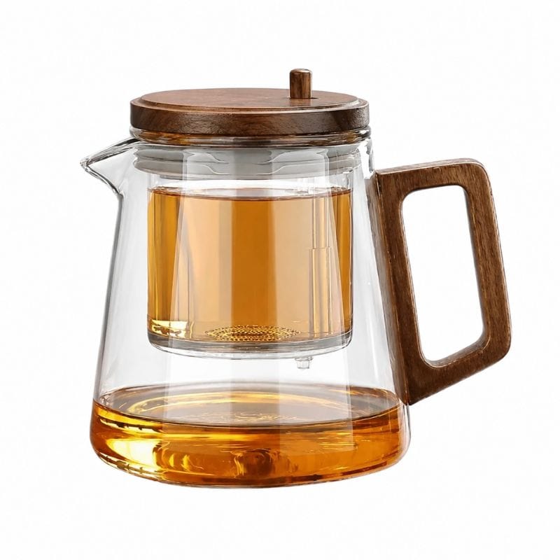 Théière à Piston Action en Verre Borosilicate 650ML 650 ml / Épure