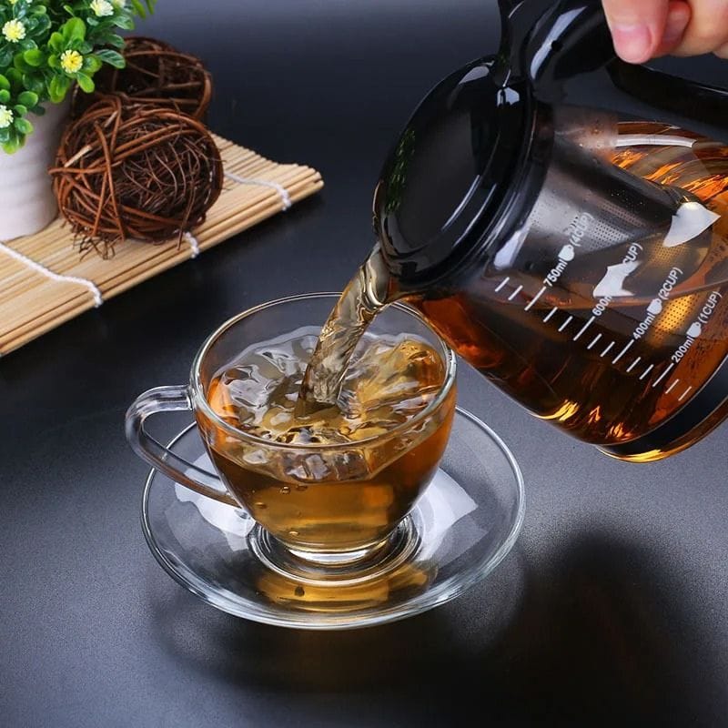 Théière à Thé en Verre avec Filtre 750ML - 1.2L