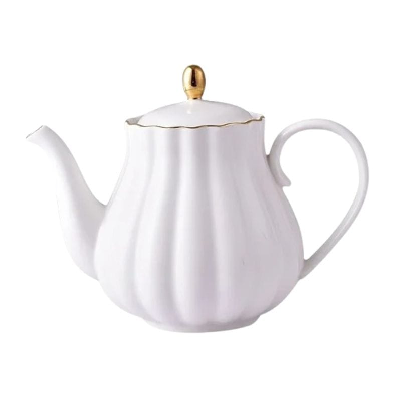 Théière Anglaise en Céramique 800ML 800 ml / Blanc Porcelaine